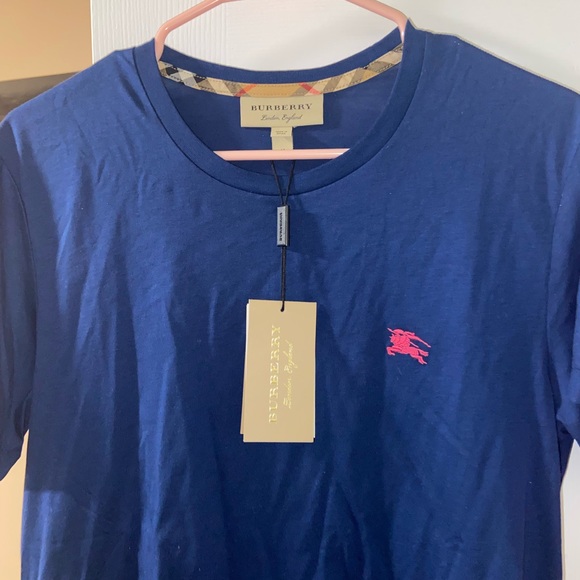 Burberry shirt medium blue . - Picture 1 of 4